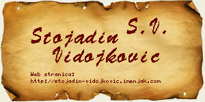 Stojadin Vidojković vizit kartica